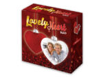 Декоративна коледна топка сърце Lovely Heart с място за снимка 8х10 см, червена - Image 2