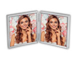 Рамка за снимки ZEP Double silver за 2 броя 10x10 см., метална