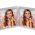 Рамка за снимки ZEP Double silver за 2 броя 10x10 см., метална
