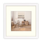 Рамка за снимки Malmo 30x30 см., с паспарту за 20х20 см., дървена, бяла